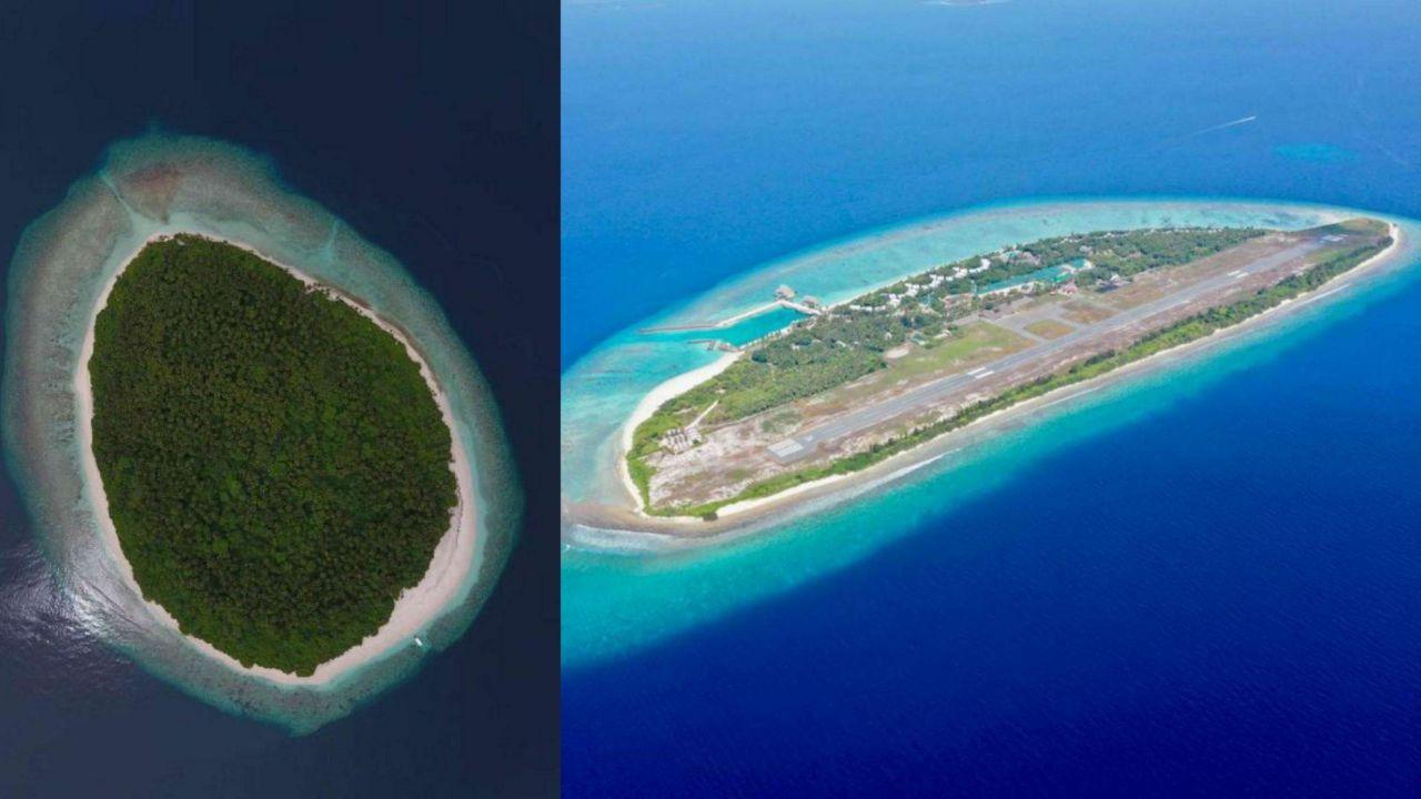 (Right to Left) Ifuru Resort and Funadhoo island