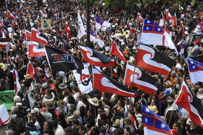 Historic march for Māori sovereignty draws thousands in New Zealand