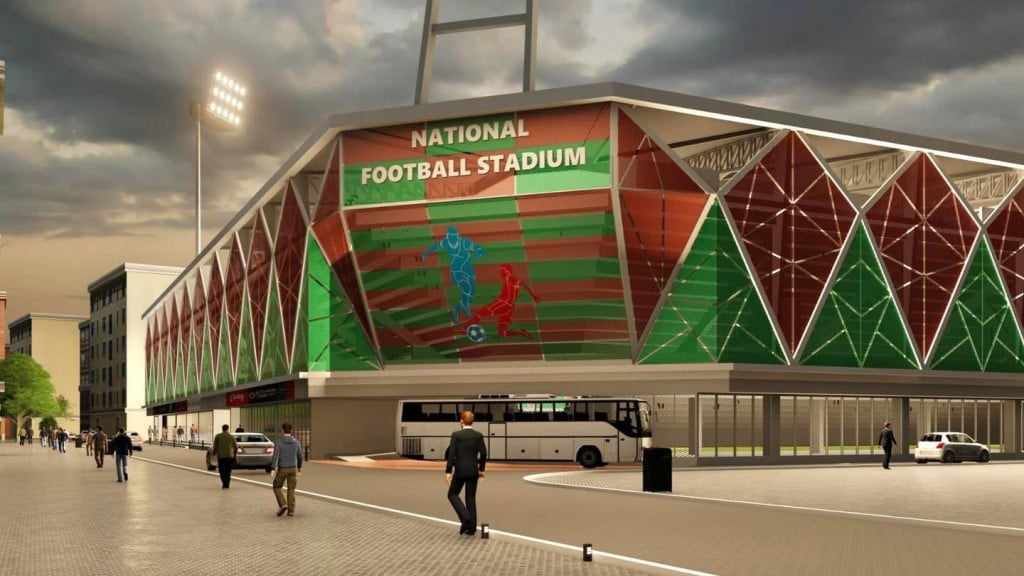 ގަލޮޅު ދަނޑު އުވާލައި ހުޅުމާލޭ ފޭސް އެކެއްގައި ގައުމީ ފުޓްބޯޅަ ސްޓޭޑިއަމް އިމާރާތްކުރަނީ