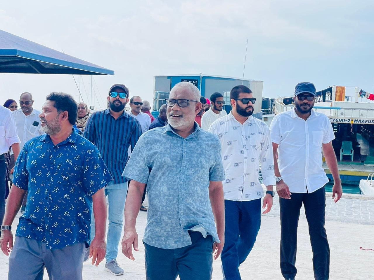 އިދިކޮޅު ޕީއެމްސީގެ ލީޑަރ އަބްދުއްރަޙީމް ގުރައިދޫ ދާއިރާގައި