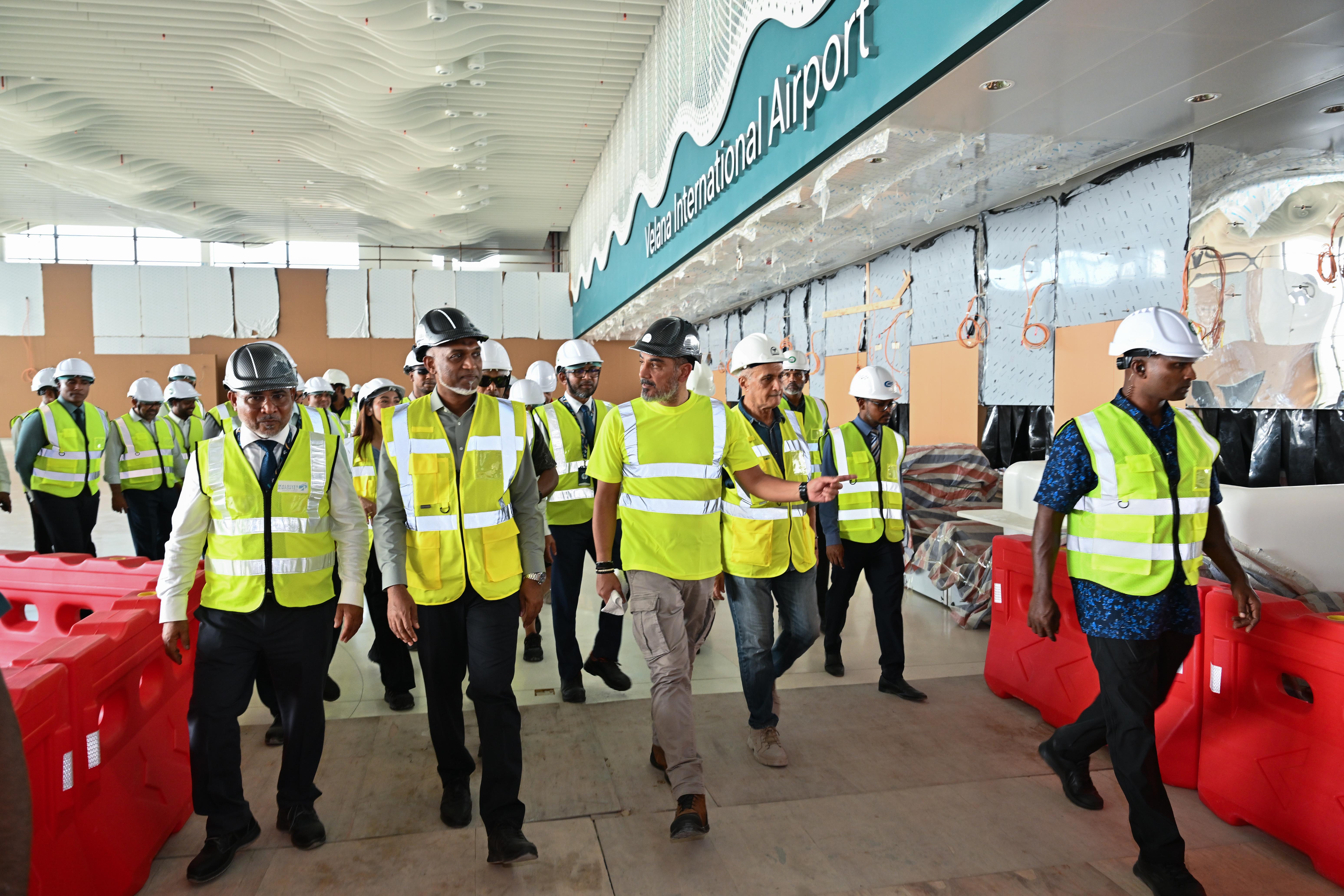 President Muizzu inspects new terminal at VIA