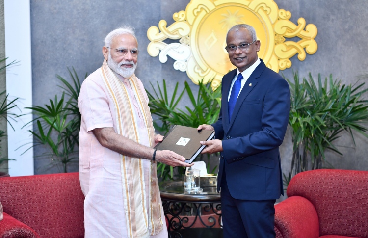 HEP Ibrahim Mohamed Solih and India’s PM Mr Narendra Modi.