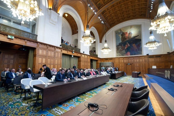 ICJ during a hearing as part of South Africa's request on a Gaza ceasefire in The Hague, on May 24, 2024. (AFP)