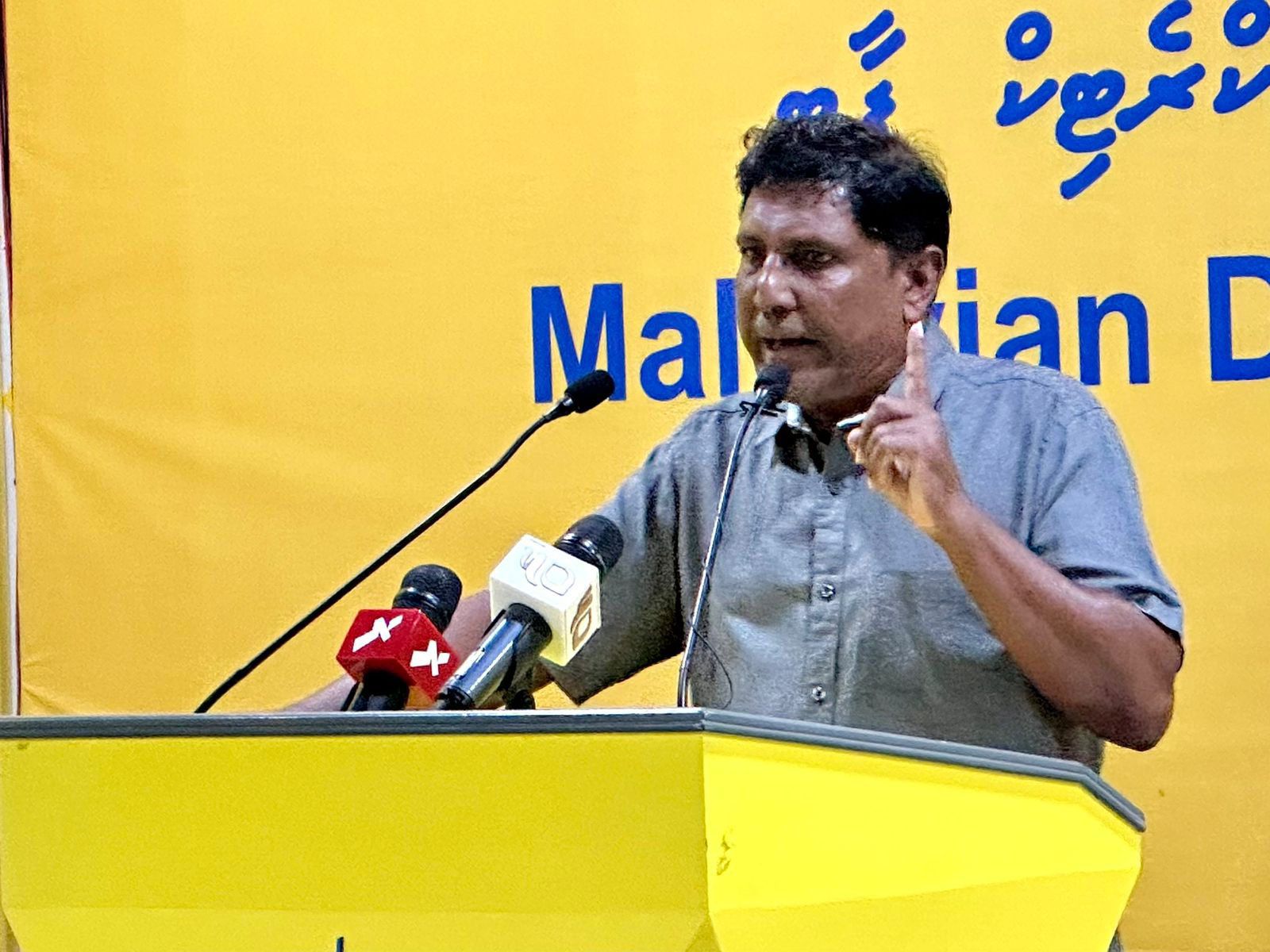 Meemu Sappe, founding member of the Maldivian Democratic Party (MDP) and former Member of Special Parliament for Meemu Atoll.