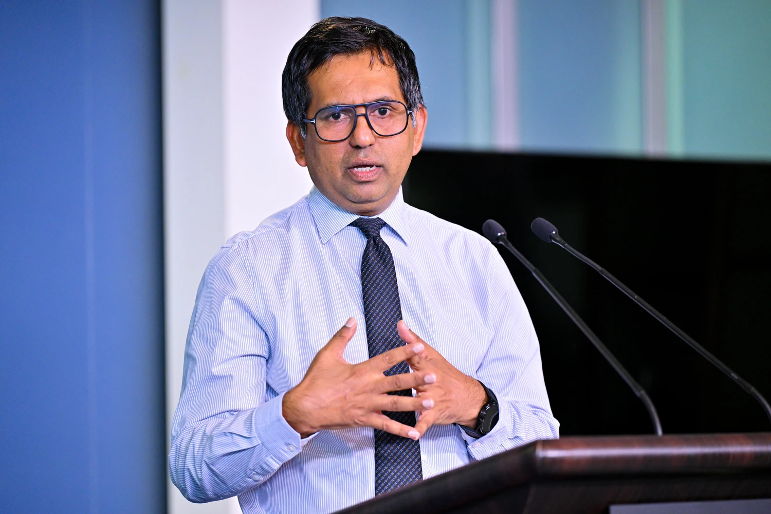 Economic Development and Trade Minister Mohamed Saeed. --Photo: PO