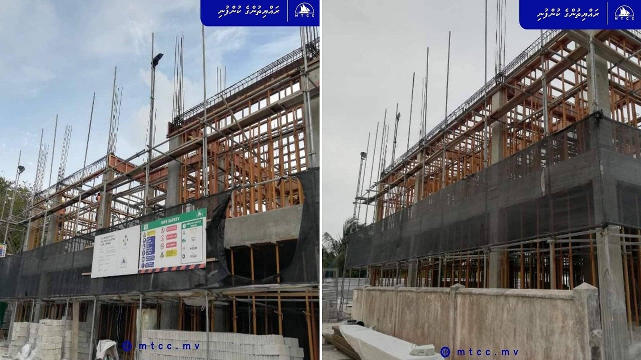 Kulhuffushi regional hospital development work. Photo: MTCC