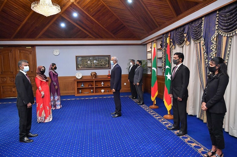 The accreditation ceremony held at the President’s Office this morning