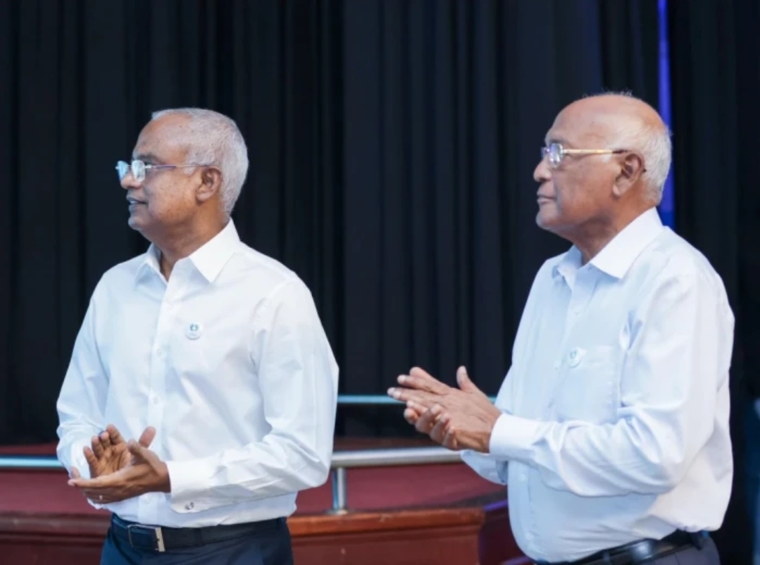 President Ibrahim Mohamed Solih and Minister Naseem at an event. Photo: Health Ministry