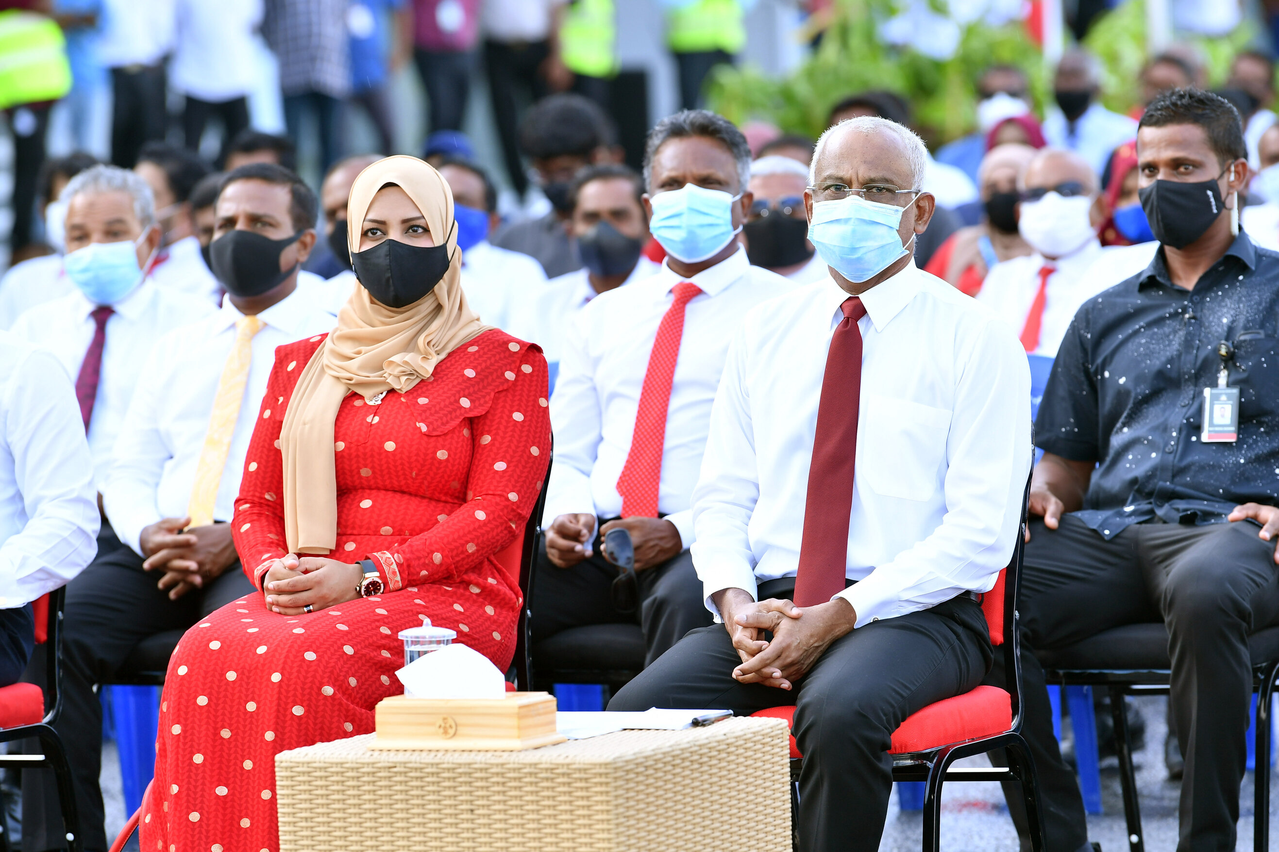 President Ibrahim Mohamed Solih participating at the Hoarafushi Airport inauguration ceremony, Photo: President's Office.