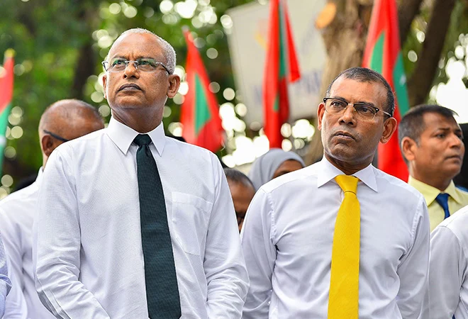 Former President Ibrahim Mohamed Solih and former President Mohamed Nasheed