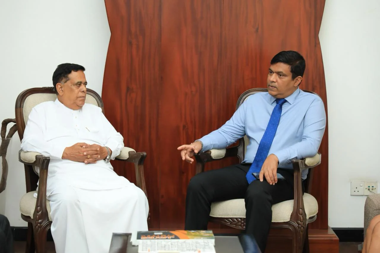 Minister of Transport and Civil Aviation, Mohamed Ameen on his visit to Sri Lanka.